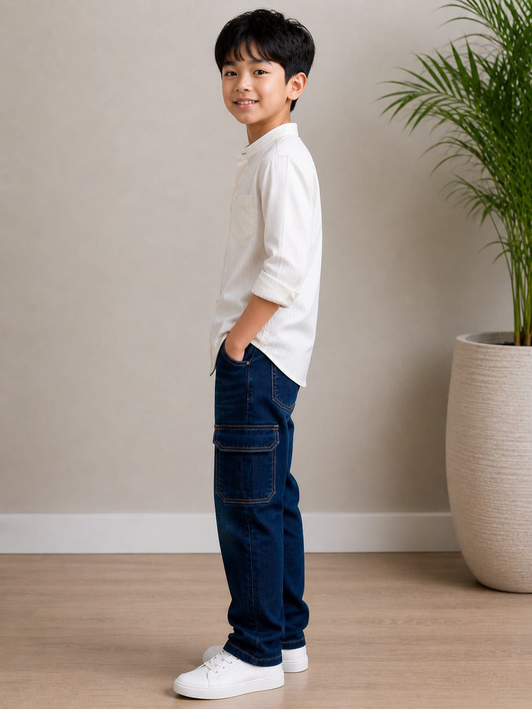 Deep Indigo Cargo Denims