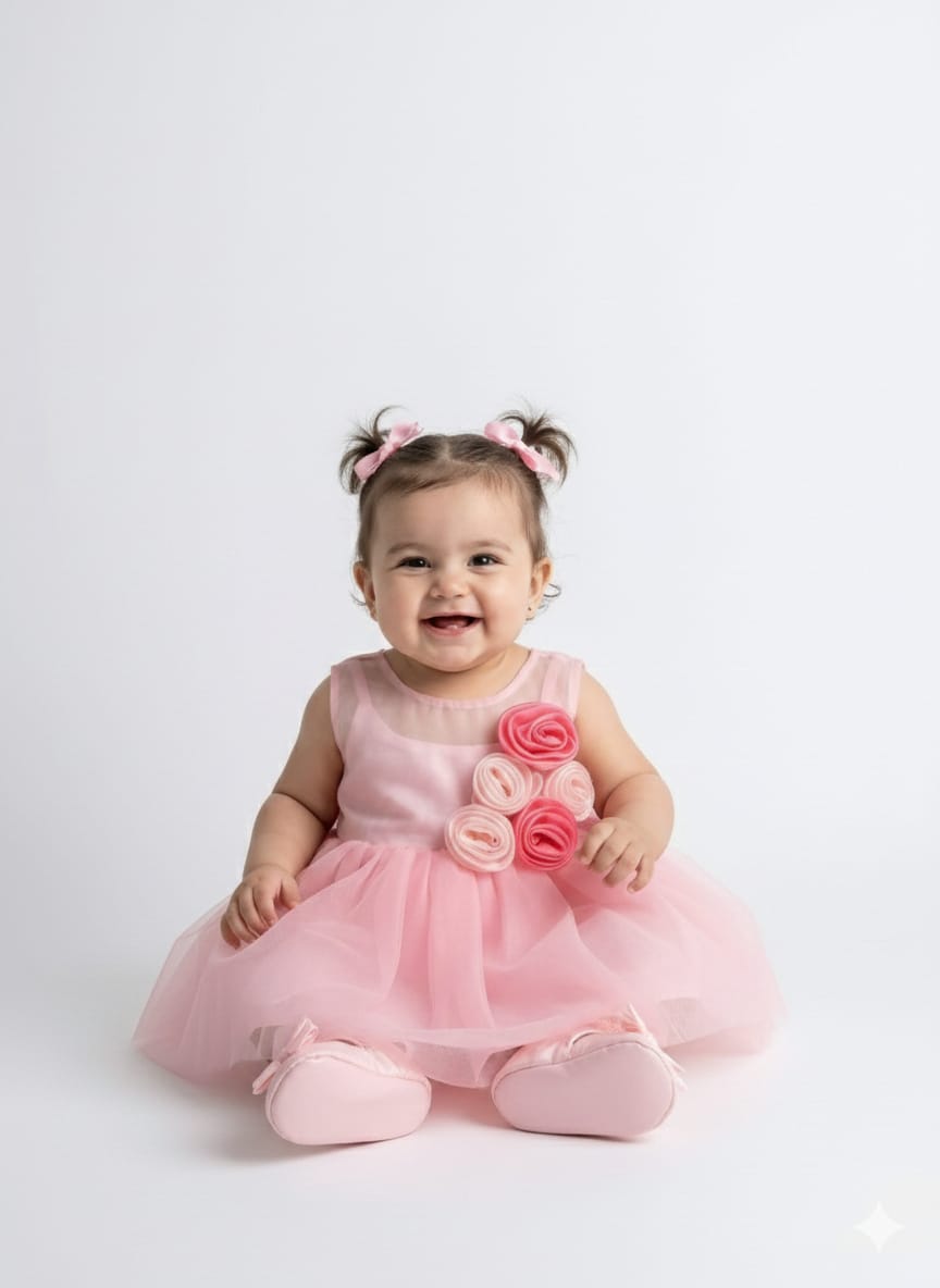 Baby Pink Light Weight Frock