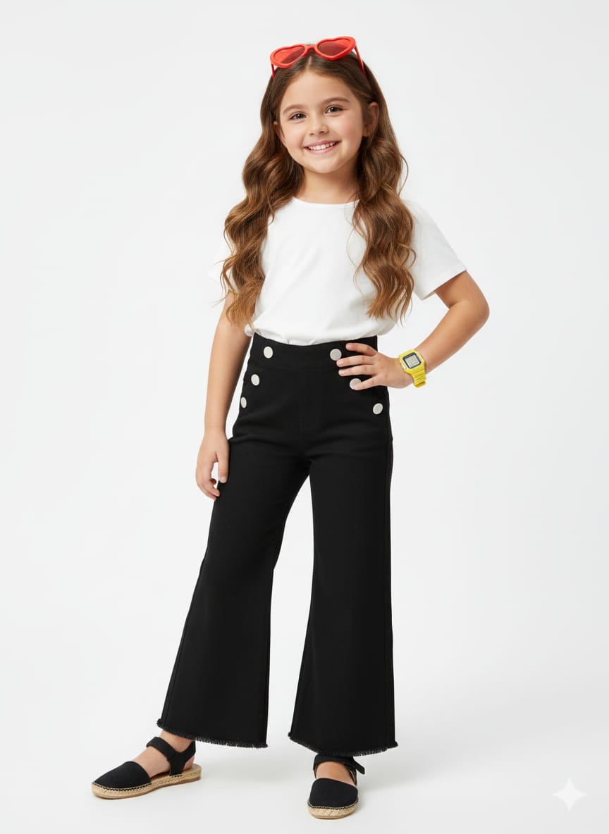 Black Buttoned Pants