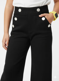 Black Buttoned Pants