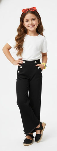 Black Buttoned Pants