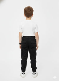Black Cargo-Style Joggers