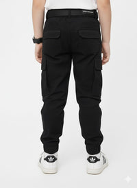Black Cargo-Style Joggers