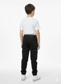 Black Cargo Jogger Pants