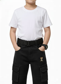 Black Cargo Jogger Pants