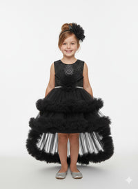 Black Pary wear Frock with detachable tail