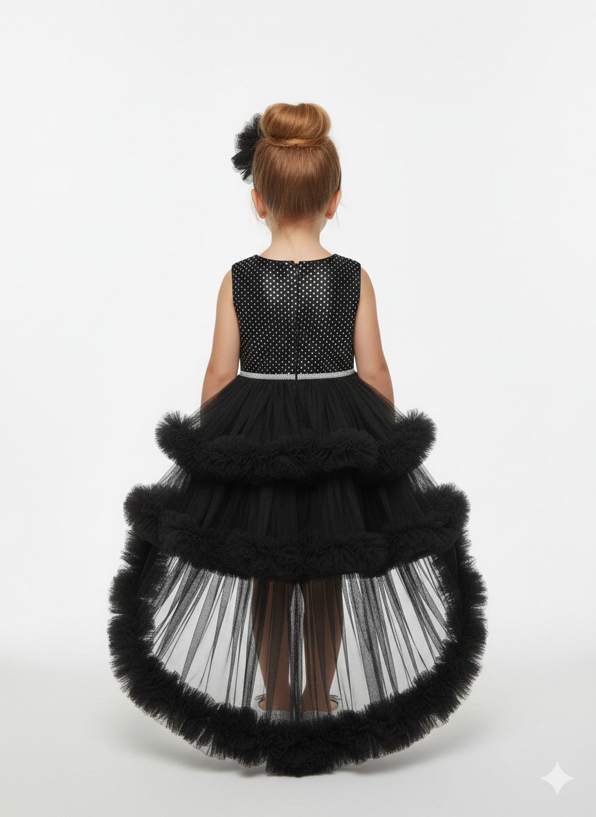 Black Pary wear Frock with detachable tail