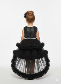 Black Pary wear Frock with detachable tail