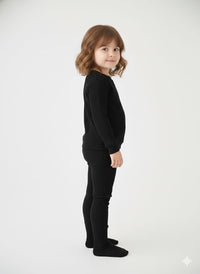 Black Ribbed Knit Leggings