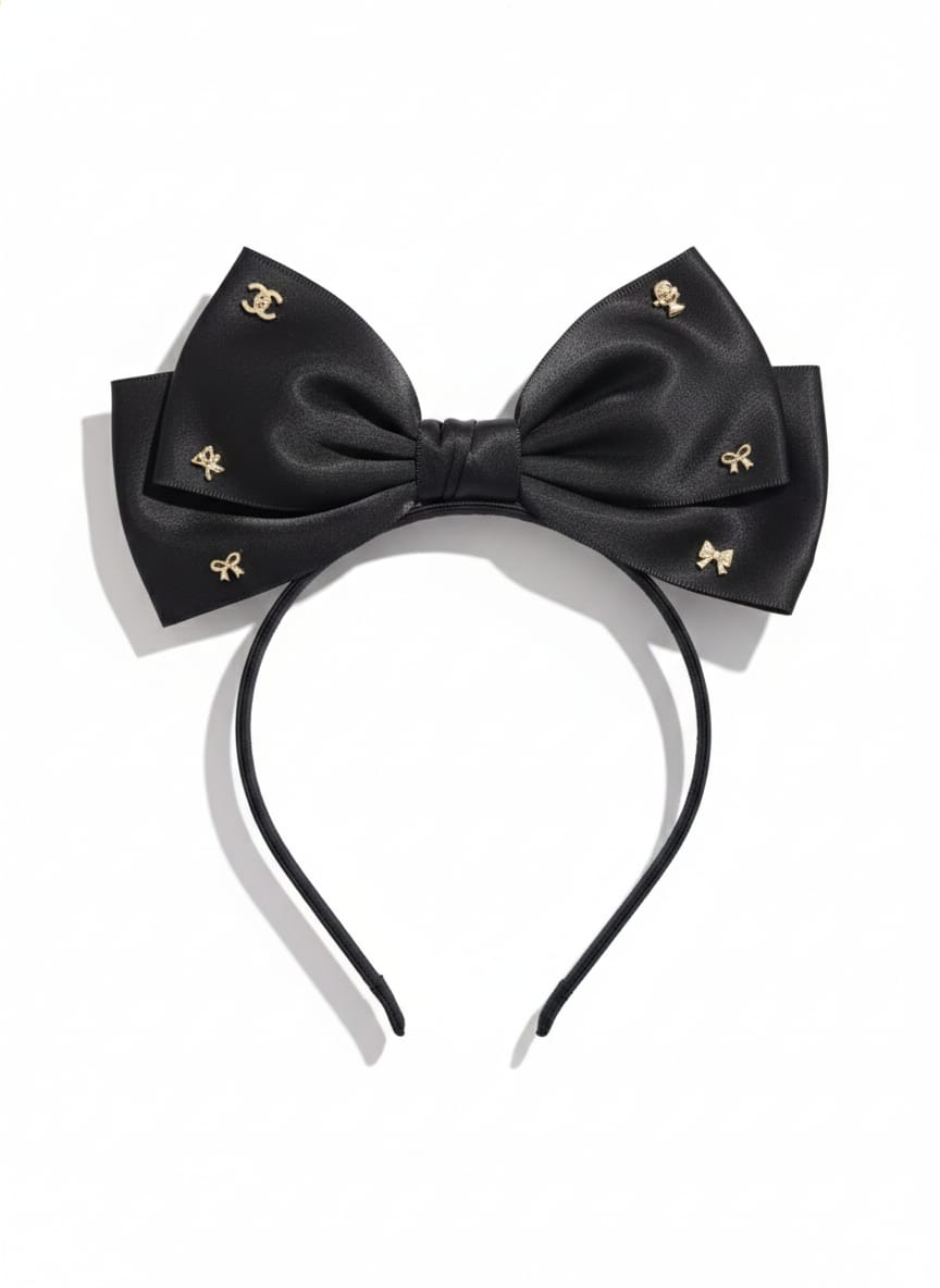 Black Satin-finish Headband