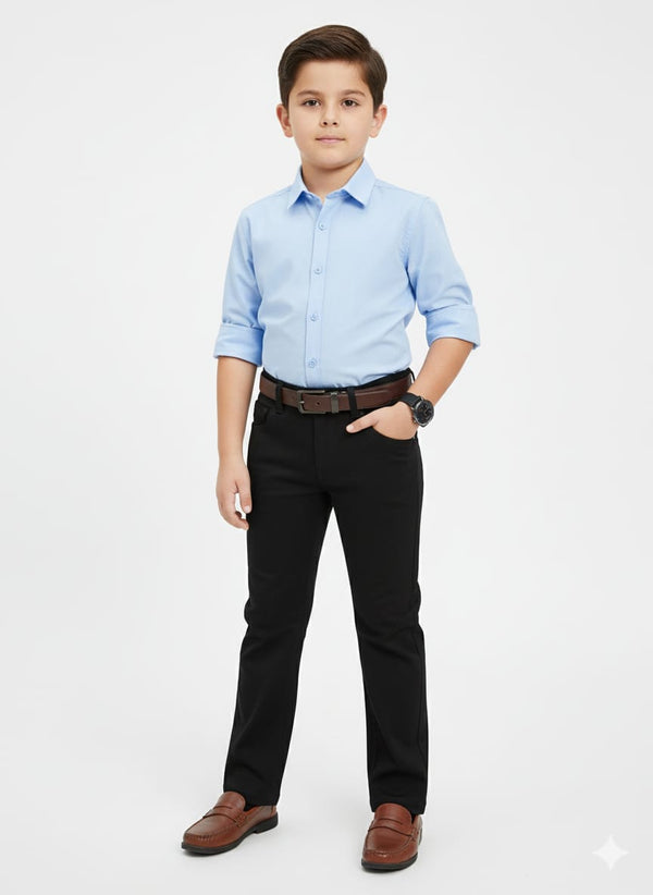 Black smart-casual trousers