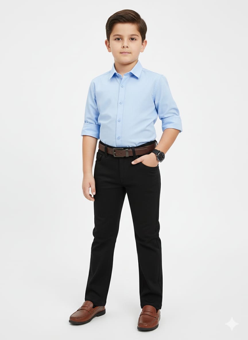 Black smart-casual trousers