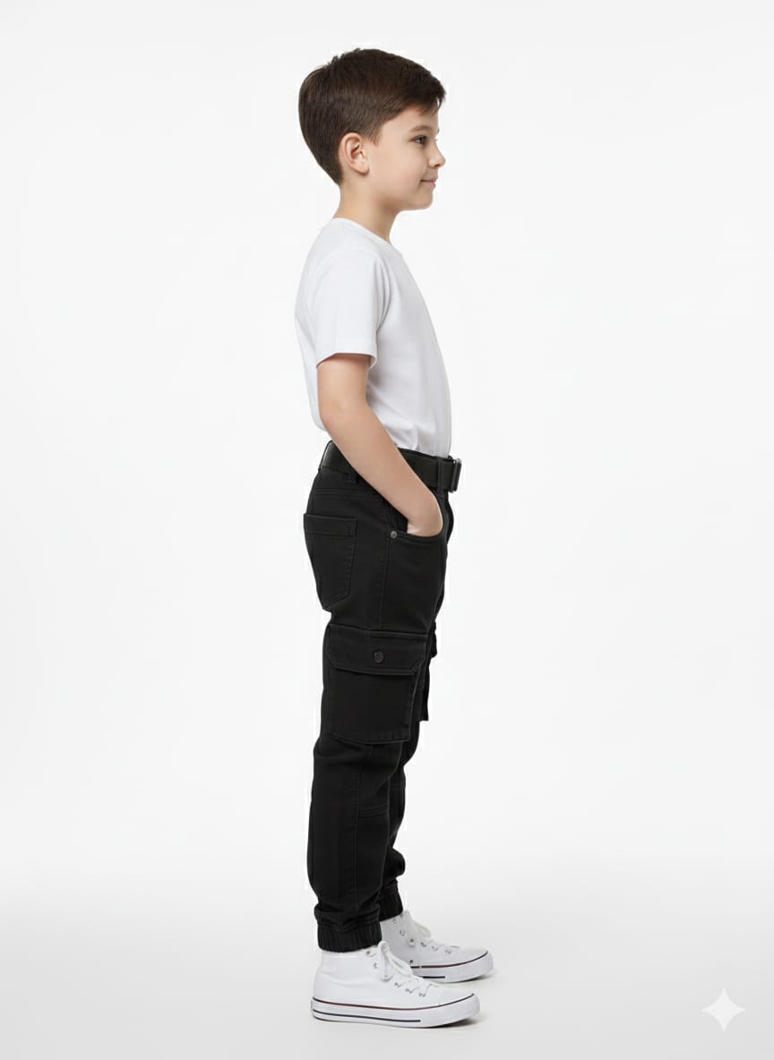 Black smart-casual trousers