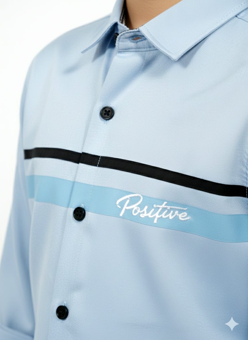 Blue Glaze Cotton Shirt