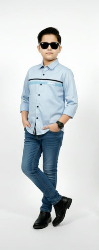 Blue Glaze Cotton Shirt