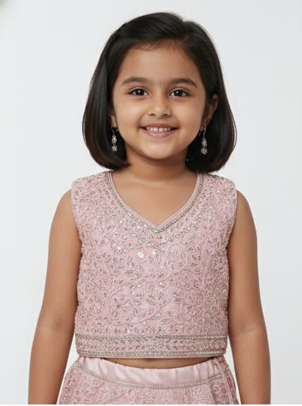 Blush Pink Embellished Lehenga Set