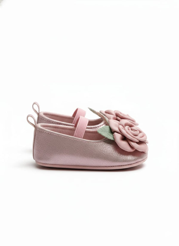 Blush Pink Shimmer Metallic Sheen Pre-walker booties