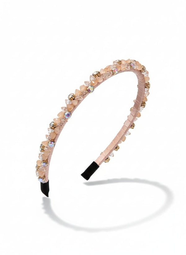 Blush pink jewel-toned headband