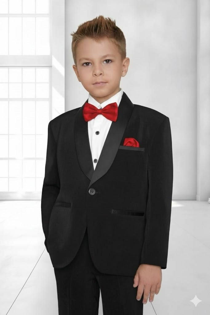 Boy’s Formal Black Tuxedo Set