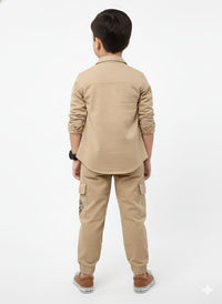Boys' Khaki Cargo Joggers