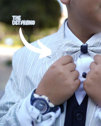 Boys' Linen Pinstripe Coat Suit Set