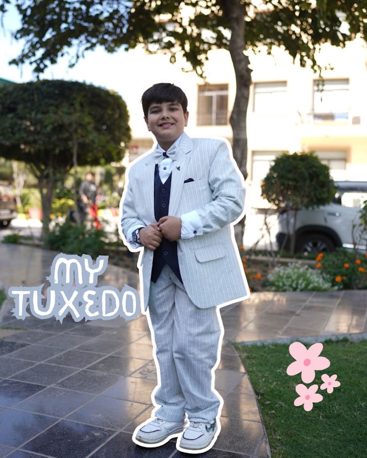 Boys' Linen Pinstripe Coat Suit Set