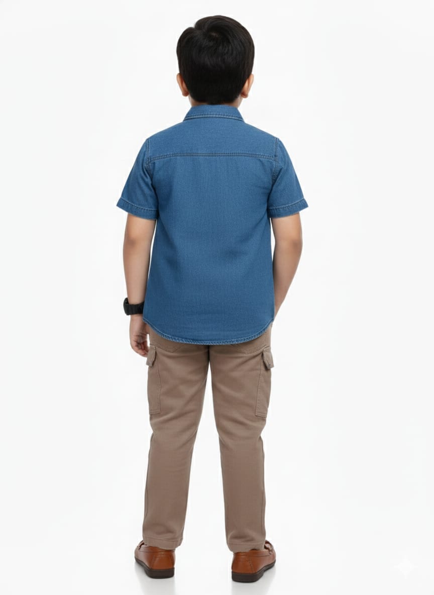 Brown Denim-Style Jeans