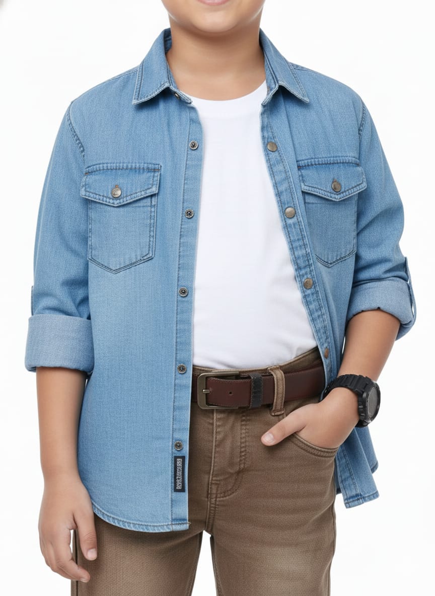 Brown Denim-Style Jeans