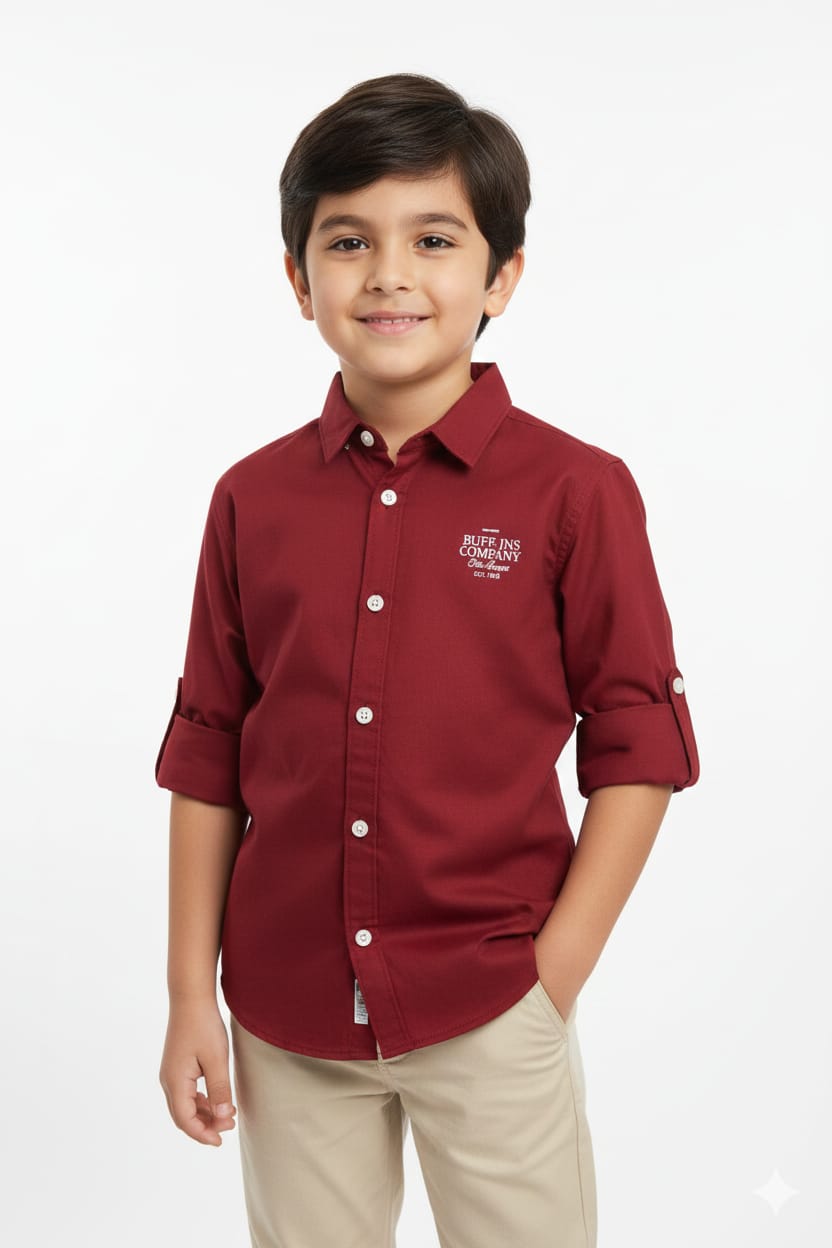 Burgundy Casual Shirt