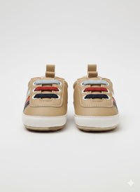 Camel with Coloured Laces Pre-walker Sneakers