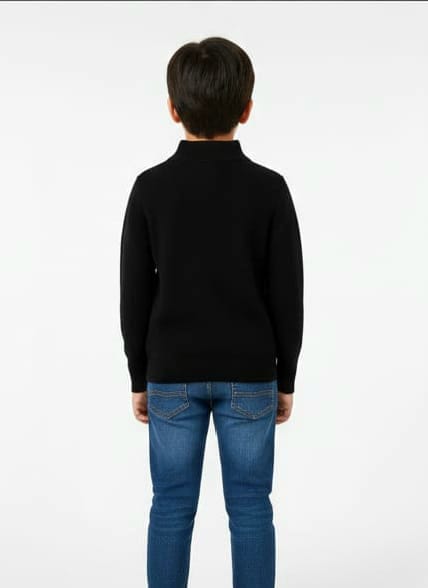 Classic Black Mock Neck Sweater
