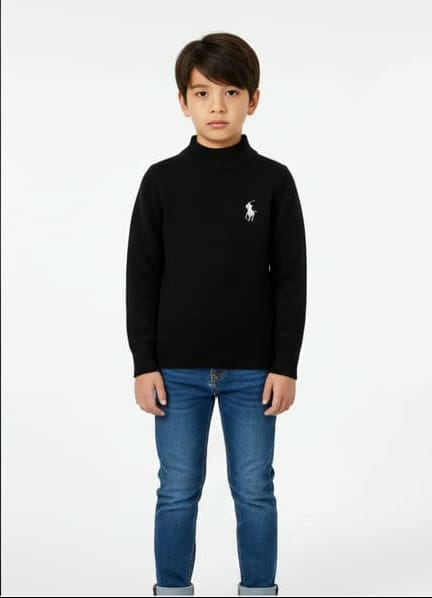 Classic Black Mock Neck Sweater