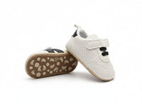 Classic White & Black Lace Prewalker Sneakers