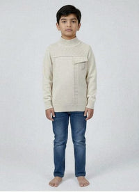Color-Block Crew Neck Sweater for Boys