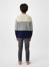 Color-Block Crew Neck Sweater