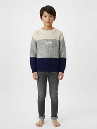 Color-Block Crew Neck Sweater