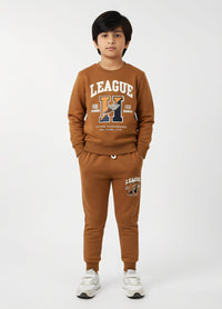 Cozy Brown Graphic Sweatshirt