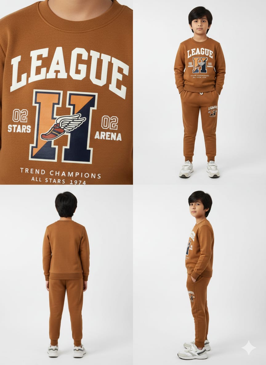 Cozy Brown Graphic Sweatshirt