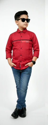 Crimson red Glaze Shirt