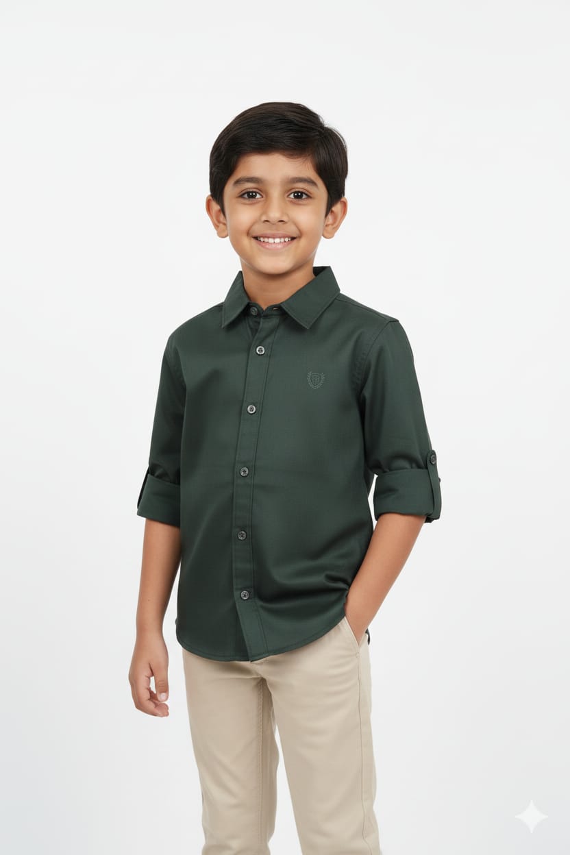 Dark Green Party Shirt