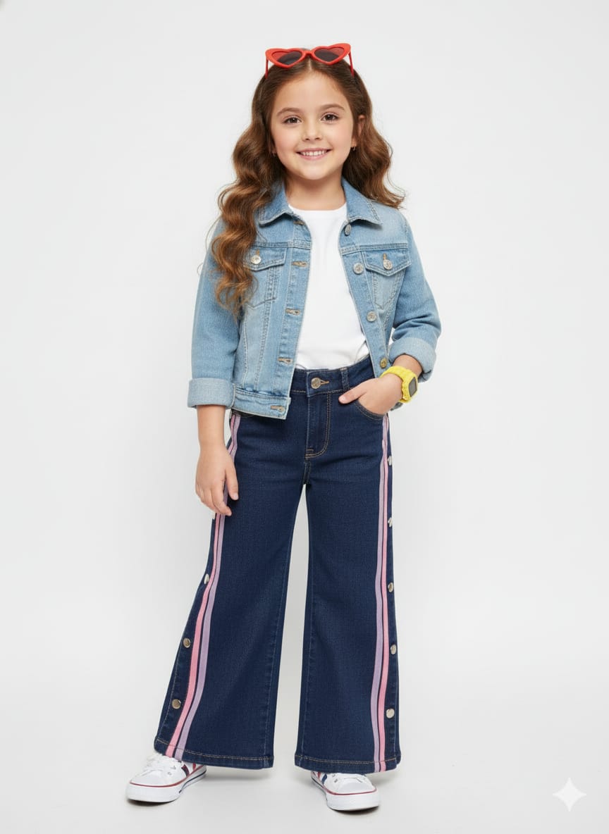 Dark Indigo with Pink Lilac stripe