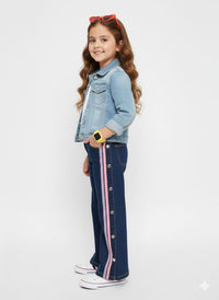 Dark Indigo with Pink Lilac stripe