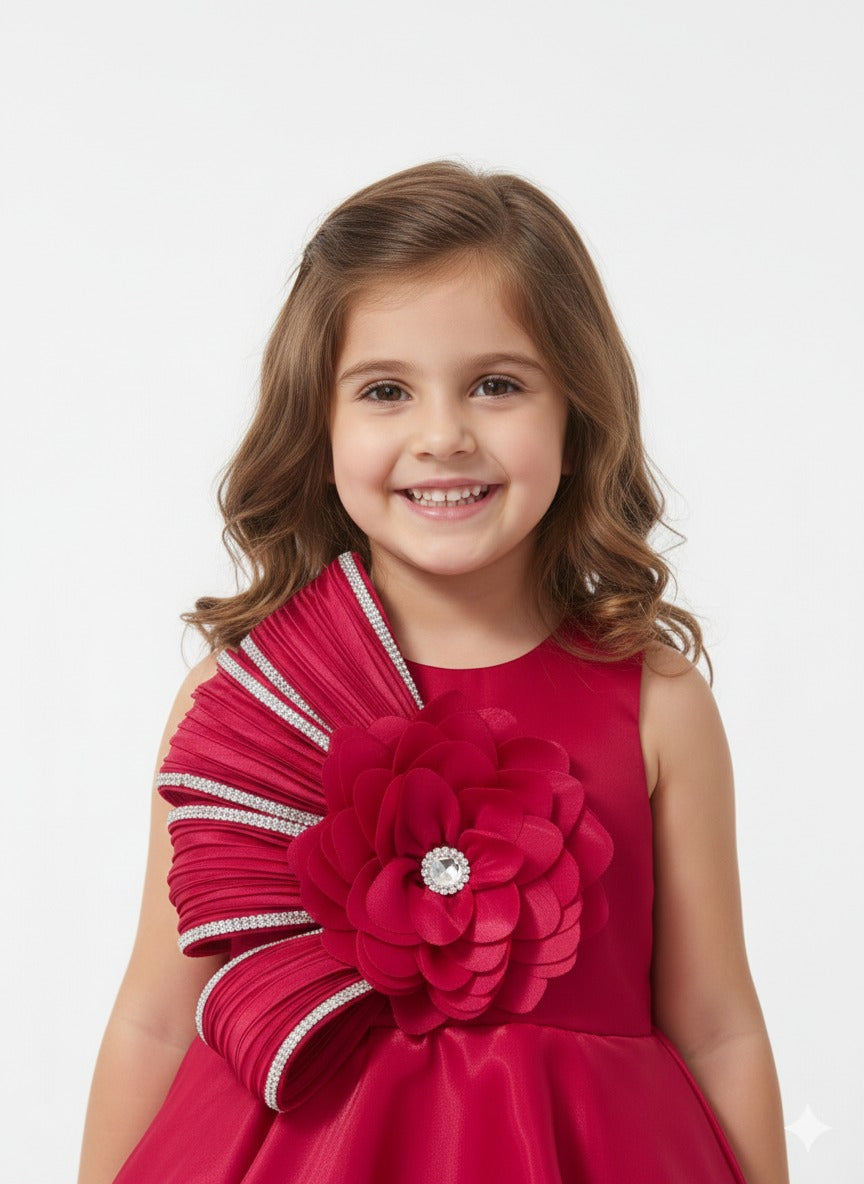 Dark Pink or Raspberry-toned formal dress