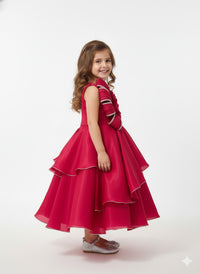 Dark Pink or Raspberry-toned formal dress