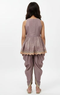 Dusty Lilac Dhoti Set