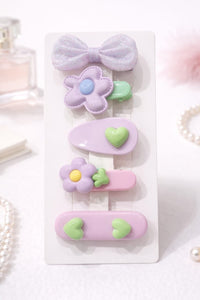 Five-piece set of hair clips