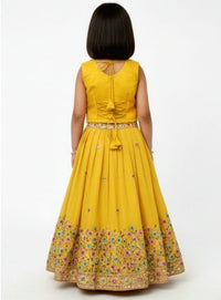 Floral Yellow Embroidered Set