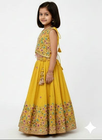 Floral Yellow Embroidered Set