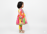 Vibrant Geometric Print Peplum Kurta Set