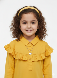Girls' Yellow Long Sleeve Top
